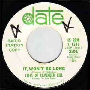Clefs Of Lavender Hill - It Won't Be Long / Play With Fire