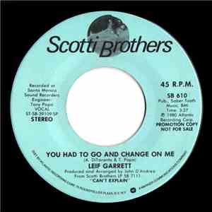 Leif Garrett - You Had To Go And Change On Me