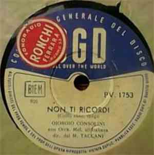 Giorgio Consolini - Non Ti Ricordi / Bella Dispettosa