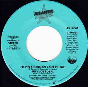 Billy Joe Royal - I'll Pin A Note On Your Pillow