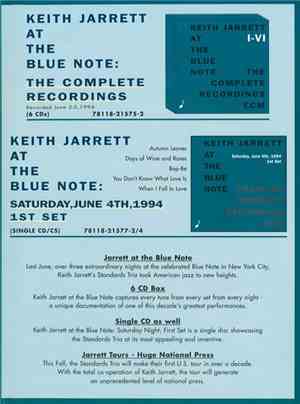 Keith Jarrett - Keith Jarrett At The Blue Note - Promotional CD
