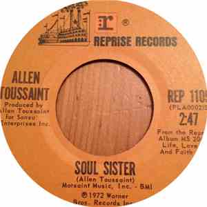 Allen Toussaint - Soul Sister / She Once Belonged To Me