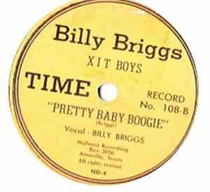 Billy Briggs XIT Boys - Darling Waltz / Pretty Baby Boogie