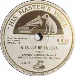 Enrico Caruso & Emilio De Gogorza - A La Luz De La Luna / La Partida