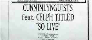 CunninLynguists - So Live!
