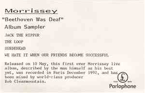 Morrissey - Beethoven Was Deaf