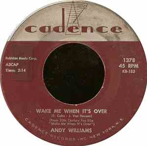 Andy Williams - Wake Me When It's Over