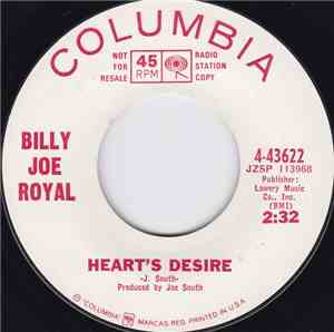 Billy Joe Royal - Heart's Desire / Deep Inside Me