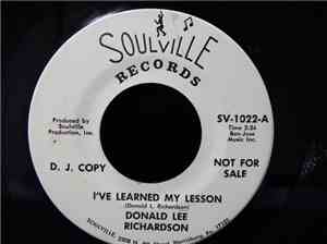 Donald Lee Richardson - I've Learned My Lesson / You Got Me In The Palm Of Your Hand