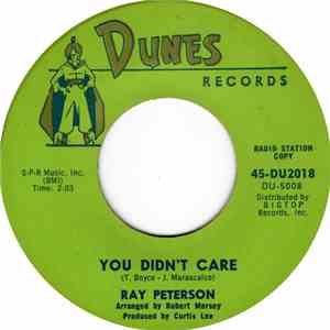 Ray Peterson - You Didn't Care / If Only Tomorrow