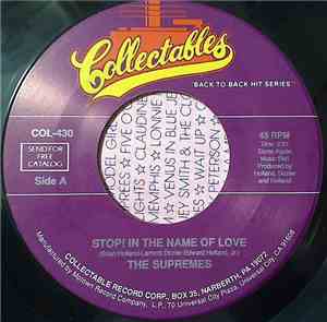The Supremes - Stop! In The Name Of Love / Back In My Arms Again