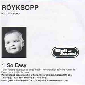 Röyksopp - So Easy