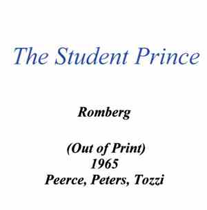 Romberg - Peerce, Peters, Tozzi - The Student Prince