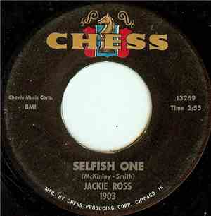 Jackie Ross - Selfish One / Everything But Love
