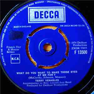 Terry Venables - What Do You Want To Make Those Eyes At Me For ?