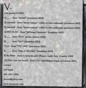 v. - Tour Promo CD 2002
