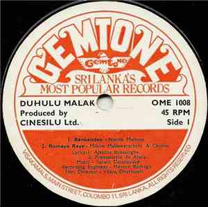 Nanda Malinea / Milton Mallawarachchi / Indrani Perera / Sujatha & Abeywardana Balasooriya - Duhulu Malak