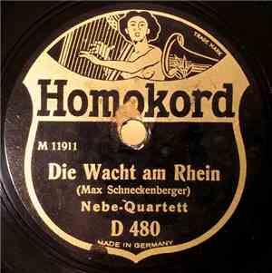 Nebe-Quartett - Die Wacht Am Rhein / Bundeslied (Brüder, Reicht Die Hand Zu ...