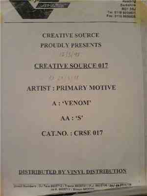Primary Motive - Venom / S