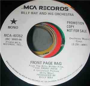 Billy May And His Orchestra - Front Page Rag