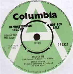 Jackie Lynton - Answer Me