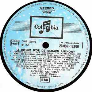 Richard Anthony  - Disque D'Or