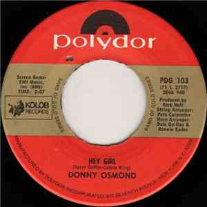 Donny Osmond - Hey Girl / Puppy Love