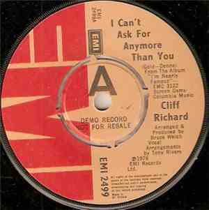 Cliff Richard - I Can't Ask For Anymore Than You