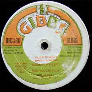 Barrington Levy / Lue Lepki / Joe Gibbs & The Professionals - Quick Divorce ...