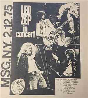 Led Zeppelin - Led Zep In Concert - M.S.G. NY 2.12.75