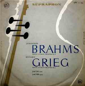 Johannes Brahms / Edvard Grieg, Josef Suk - Josef Hála - Sonata No 1 In G M ...
