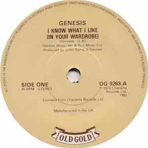 Genesis - I Know What I Like (In Your Wardrobe) / Counting Out Time