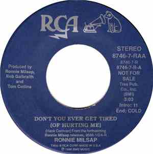 Ronnie Milsap - Don't You Ever Get Tired (Of Hurting Me)