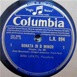 Dinu Lipatti, Chopin - Sonata In B Minor