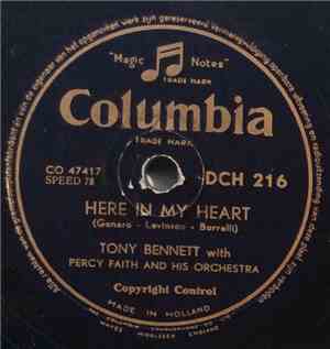 Tony Bennett With Percy Faith And His Orchestra - Here In My Heart / I'm Lo ...