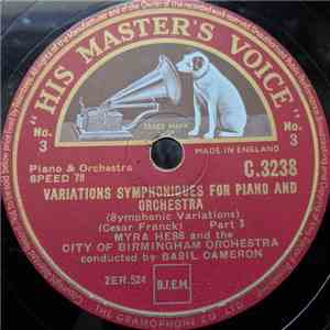 Myra Hess And The City Of Birmingham Orchestra - Variations Symphoniques Fo ...