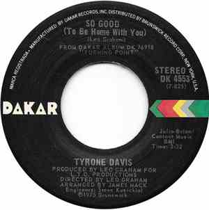 Tyrone Davis - So Good (To Be Home With You)