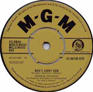 Connie Francis - Who's Sorry Now