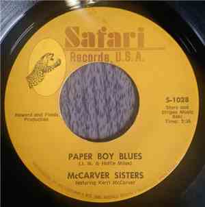 McCarver Sisters - Paper Boy Blues/Raggedy Old Man