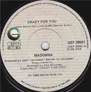 Madonna - Crazy For You