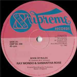 Ray Mondo & Samantha Rose - Book Of Rules / Easy Loving