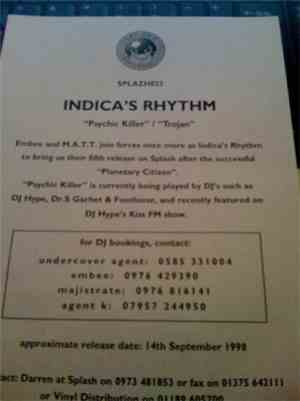 Indica's Rhythm - Psychic Killer / Trojan