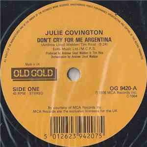 Julie Covington / Barbara Dickson - Don't Cry For Me Argentina / Another Su ...