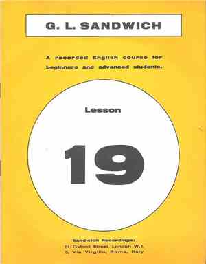 No Artist - A Recorded English Course For Beginners And Advanced Students - Lesson 19