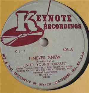 Lester Young Quartet - I Never Knew / Just You, Just Me