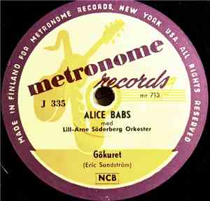 Alice Babs - Den Glade Vandraren / Gökuret