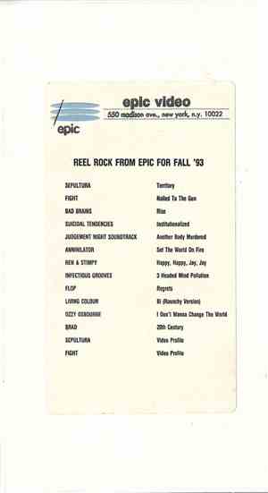 Various - Reel Rock From Epic For Fall '93