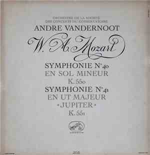 W. A. Mozart / Orchestre De La Société Des Concerts Du Conservatoire, André ...