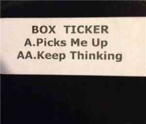Box Ticker - Picks Me Up / Keep Thinking