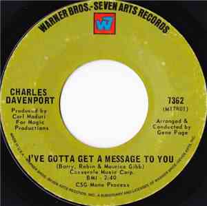 Charles Davenport - I've Gotta Get A Message To You